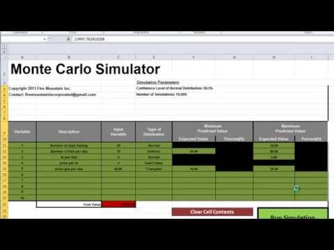 free monte carlo simulation excel template