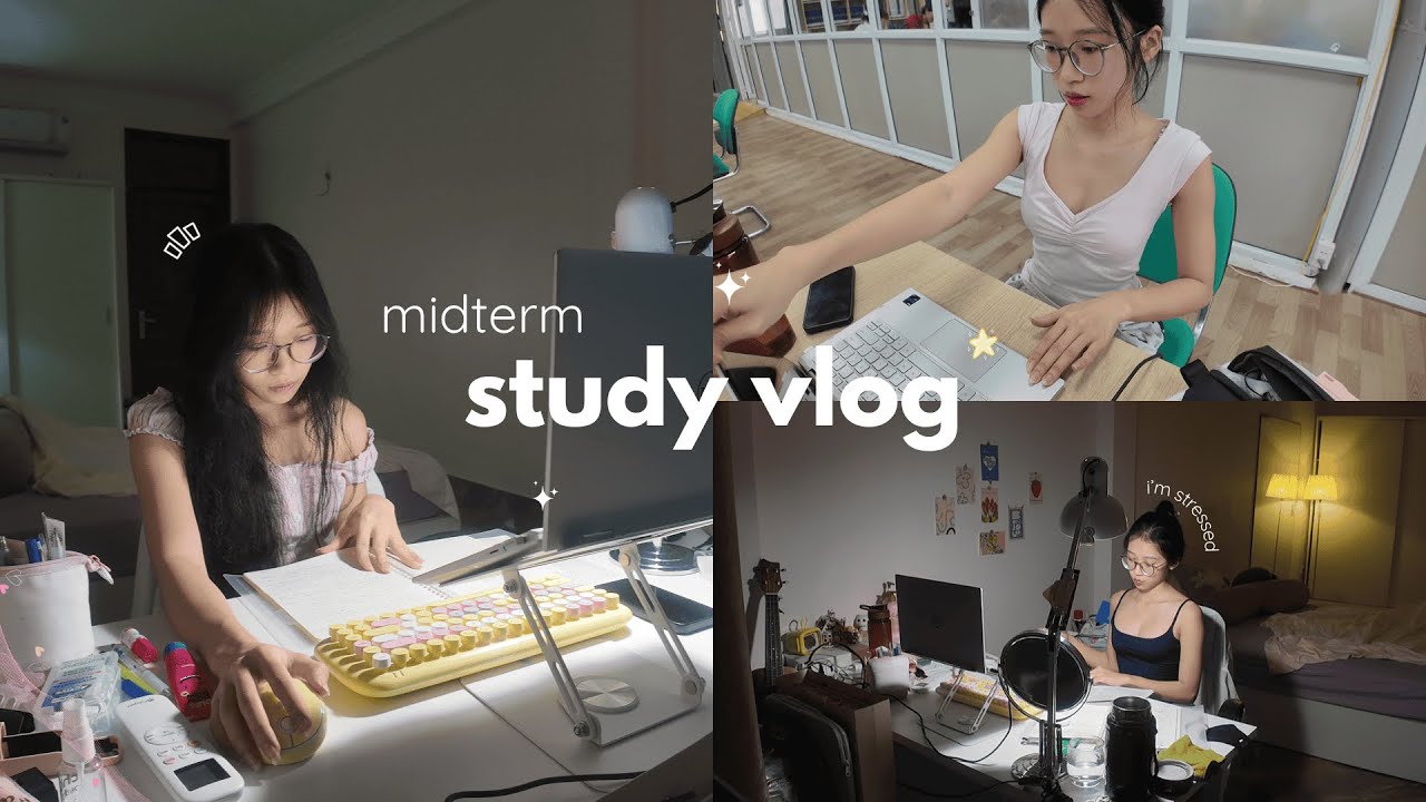 study vlog | ai bảo học đại học nhàn?( ꩜ ᯅ ꩜)⁭ ⁭