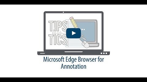 Annotate in Microsoft Edge