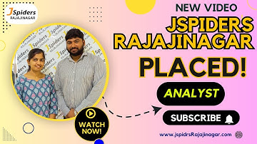 STUDENT SHARING HER HONEST EXPERIENCE AS Analyst FROM JSPIDERS RAJAJINAGAR