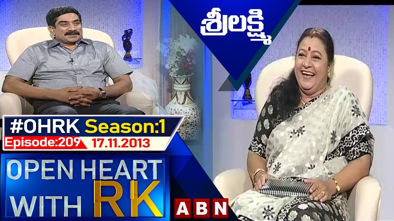 Sri Lakshmi Open Heart With RK | Season:1 - Episode: 209 | 17.11.2013 | 