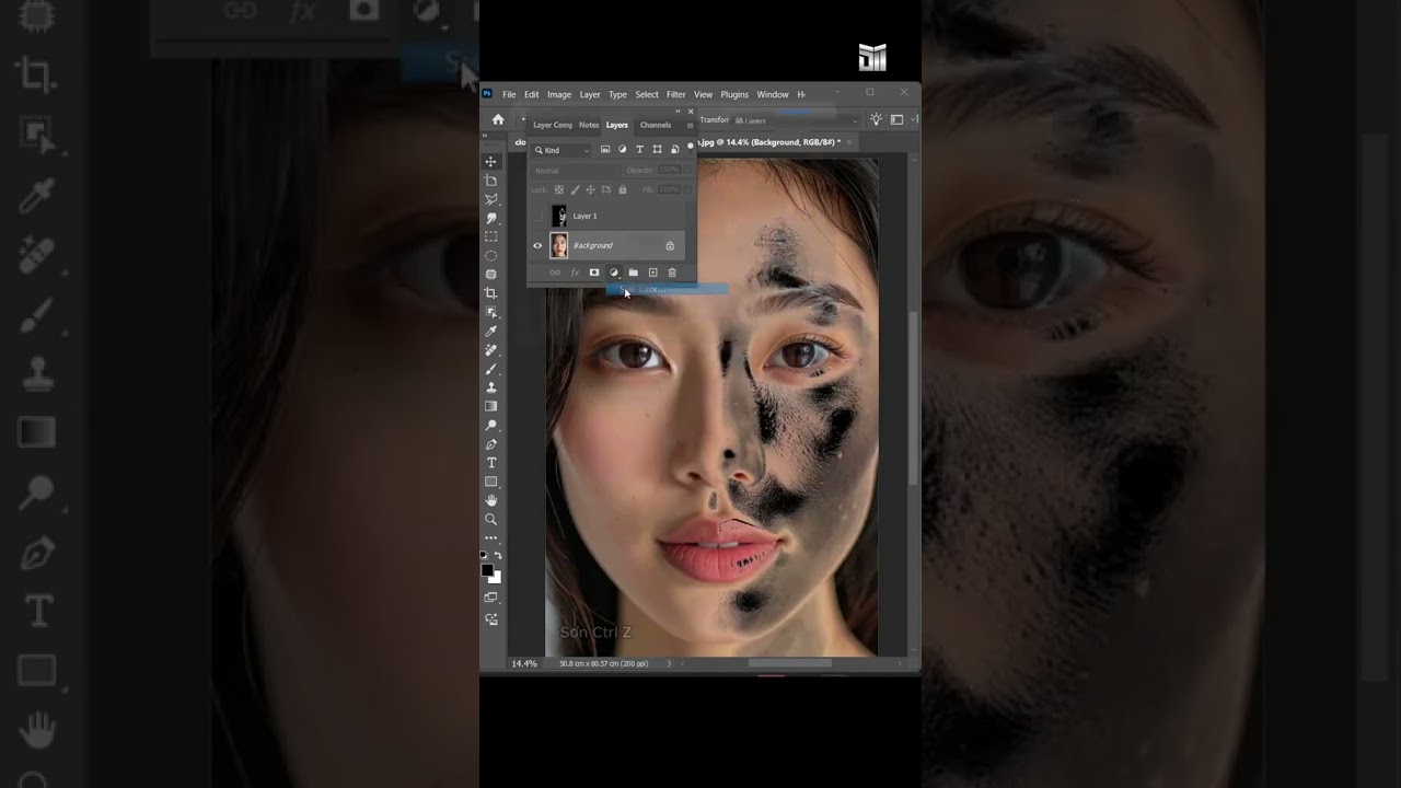 ❤️‍🔥Remove oily face shine in Photoshop. 
