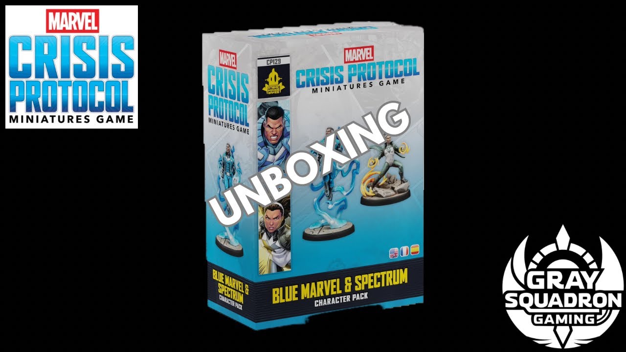 Marvel Crisis Protocol Unboxing: Blue Marvel and Spectrum - YouTube