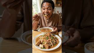 Pria Afrika Mukbang Lotek #lotek #kuliner #makanan #youtube #fyp #youtubeshorts