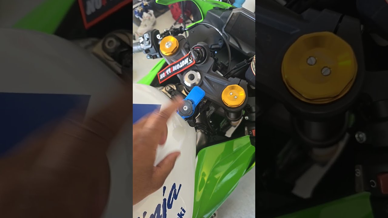 QUAD LOCK ON A ZX-6R 😲 #zx6r #quadlock #quadlockinstall