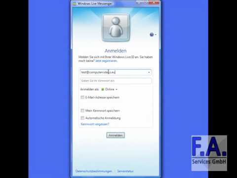 Windows Live Messenger (WLM) - E-Mail Adresse und Kennwort speichern