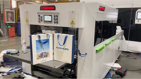 One Times Forming Luxury Sheet Feed Paper Bag Making Machine With Ribbon Handle