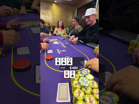 Shooter sets the dice and rolls 馃幉 Bellagio Resort Las Vegas craps table ACTION view