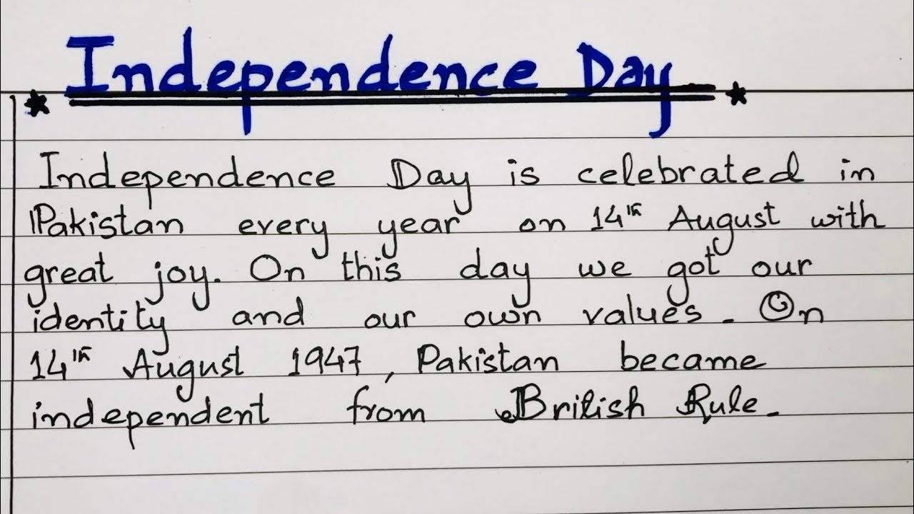 brief essay on independence day