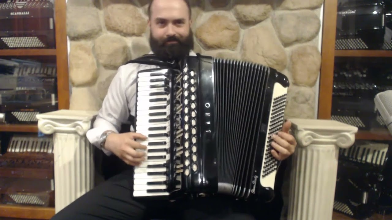 6863 - Black Sano Stereo Sixty - Concert Master Piano Accordion