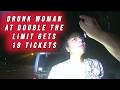 Drunk Woman Blows a Red Light at DOUBLE the Limit and Gets 19 Tickets