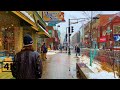 Light snowfall downtown halifax  canada  nova scotia  4k ambience