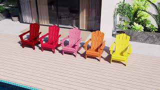 Vintage Folding Adirondack Chairs Assembly Guide A041-018-001