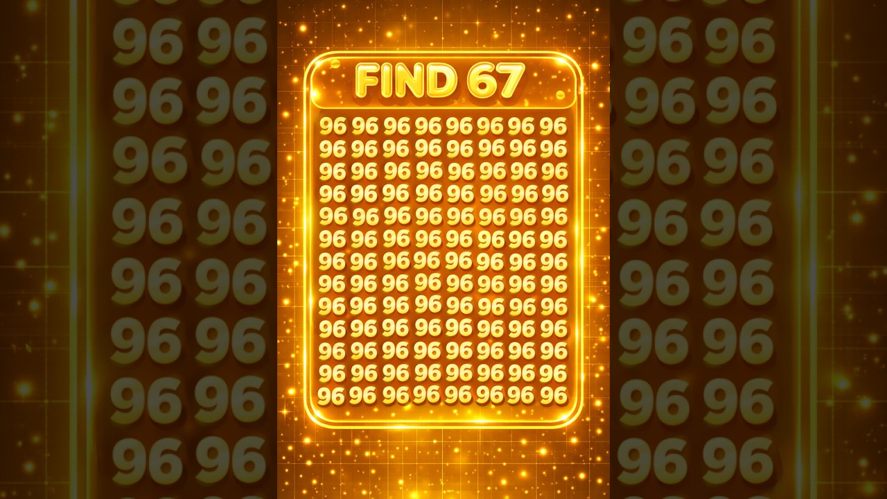 Find 67 In the yellow puzzle (Impossible) #shorts