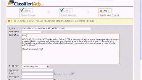 How to post an Ad on a free classified Ads Websites complete tutorial | VlogsWorldOfficial