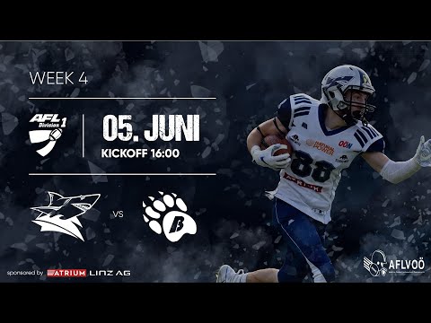 Livestream AFL DIV I Week 5 ATRIUM Steelsharks Traun vs. Styrian Bears