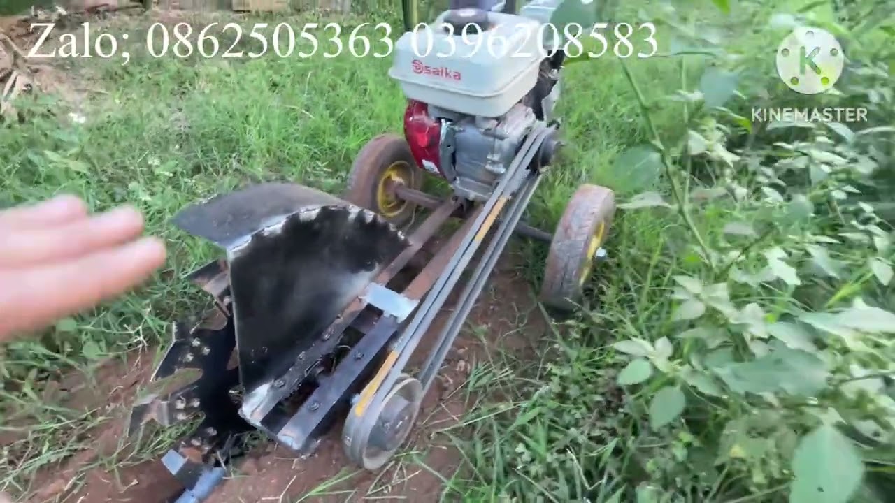 Đào rãnh chôn ống nước bằng máy xăng khoẻ mà nhàn không tốn sức 0396208583-062505363