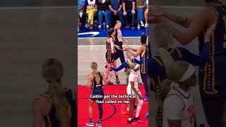 Caitlin made sure she got called for the technical foul #caitlinclark #wnba #basketball