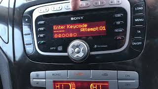 Famous Radio Key code input Ford mondeo Mk4 Profile
