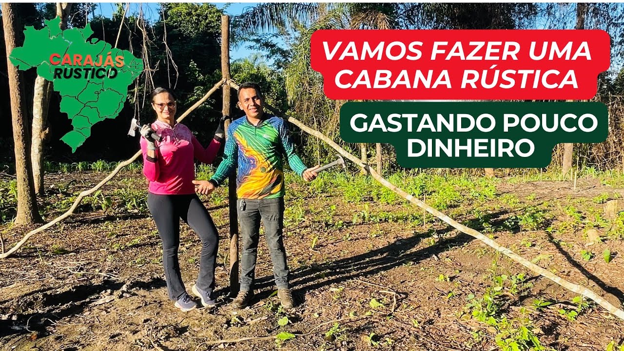 VAMOS FAZER UMA CABANA RÚSTICA NA CHÁCARA GASTANDO POUCO RECURSO | APROVEITANDO AS MADEIRAS TIRADAS