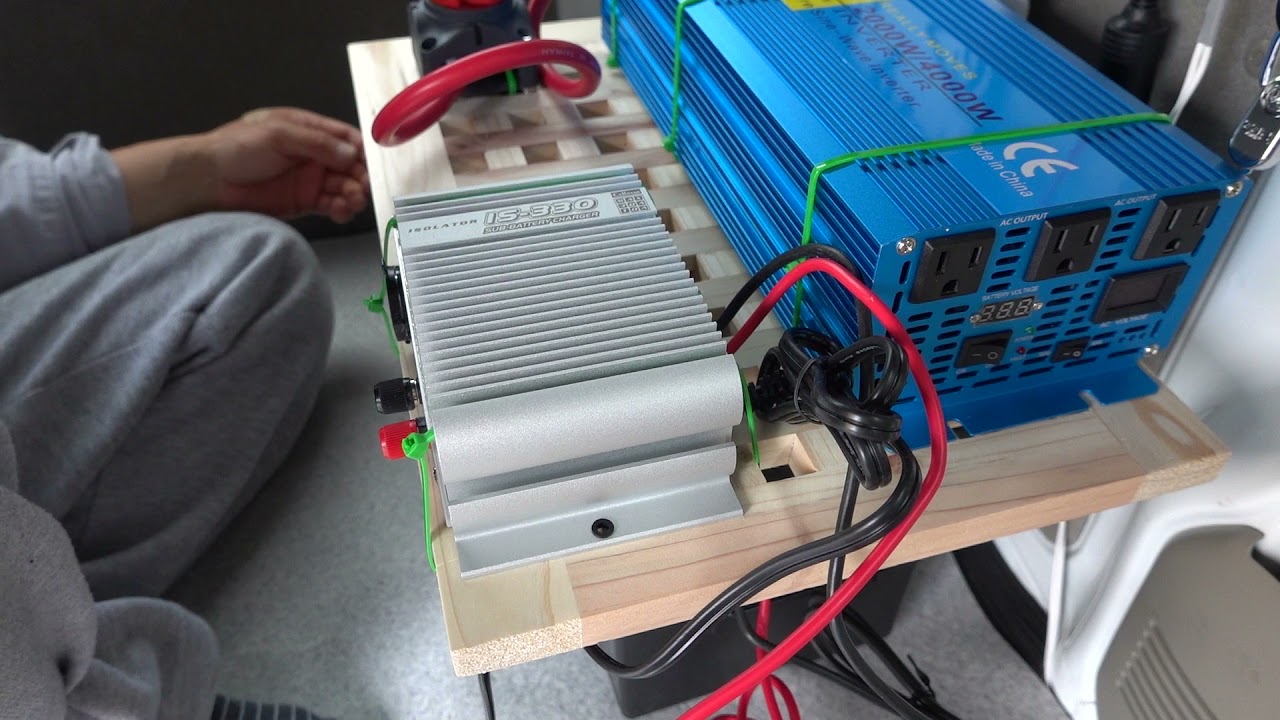 サブバッテリーシステム 交流100v 00wのインバーター電源をエブリイバンda17vに取り付けました Youtube サブバッテリーシステム 交流100v 00wのインバーター電源をエブリイバンda17vに取り付けました Youtube