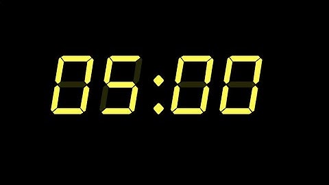 5 Minute Timer, retro yellow lcd alarm clock, with Alarm ⏰