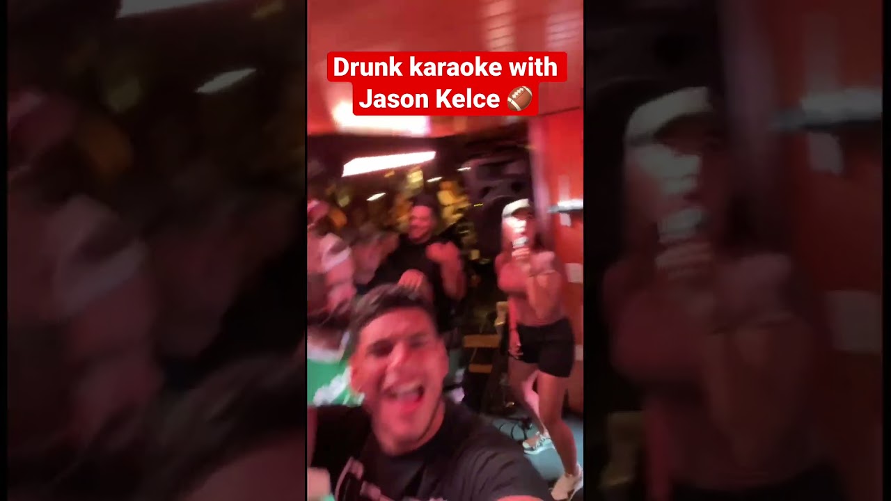 Watch That one time I was black out drunk singing Karaoke with Jason kelce at a bar 🥴 on YouTube Watch That one time I was black out drunk singing Karaoke with Jason kelce at a bar 🥴 on YouTube