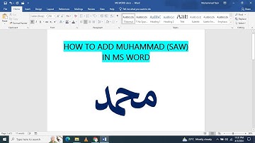 How to type text Muhammad ﷴ (SAW) in MS word