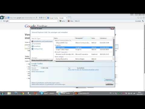toolbar in internet explorer und google Chrome entfernen
