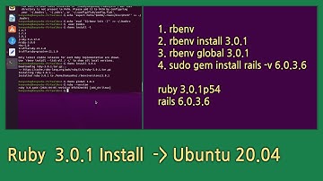 How to install  Ruby  3.0.1  On   Ubunutu 20.04