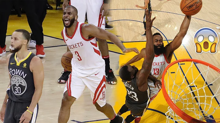 James Harden POSTERIZES Draymond Green!! CP3 Takes Over 4th Quarter! | Warriors vs Rockets Game 4!