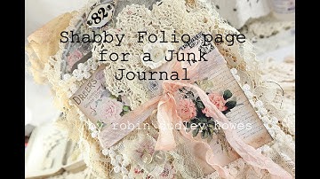 Shabby Chic Folio page for a junk journal  tutorial #myporchprints