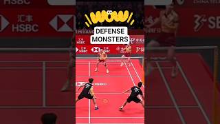 Liang/Wang Masterclass! Insane Defense &amp; Counterattack Rally 🏸🔥 #shorts