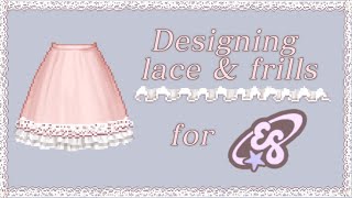 ✧ Everskies design tutorial *:･ﾟ✧  3 hacks & shortcuts to draw frills *:･ﾟ✧