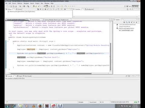 SPRING FRAMEWORK SINGLETON BEAN SCOPE DEMO