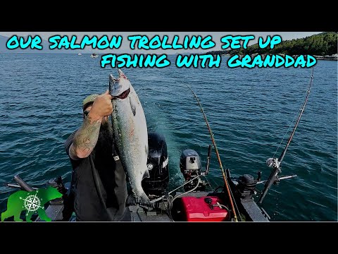 Trolling for salmon set up  How we catch Silver salmon, King