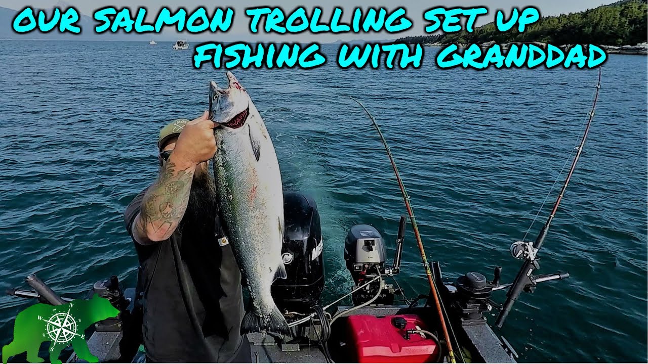 Trolling for salmon set up  How we catch Silver salmon, King