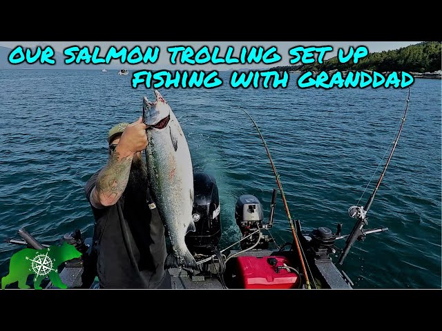 Trolling for salmon set up  How we catch Silver salmon, King