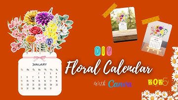 🌸DIY Floral Bouquet Calendar with Canva🌸 || Desk Calendar 2025 || Artful Wings