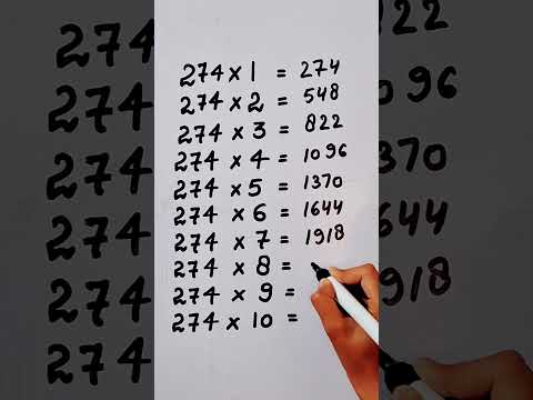 Write The Table Of 274 In 19 Second Only Maths Mathshack Mathstricks Study Care0 