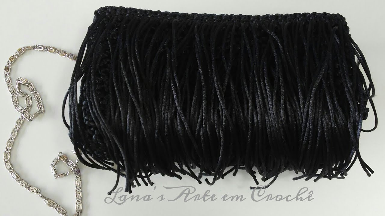 Bolsa de croche com franja Clearance