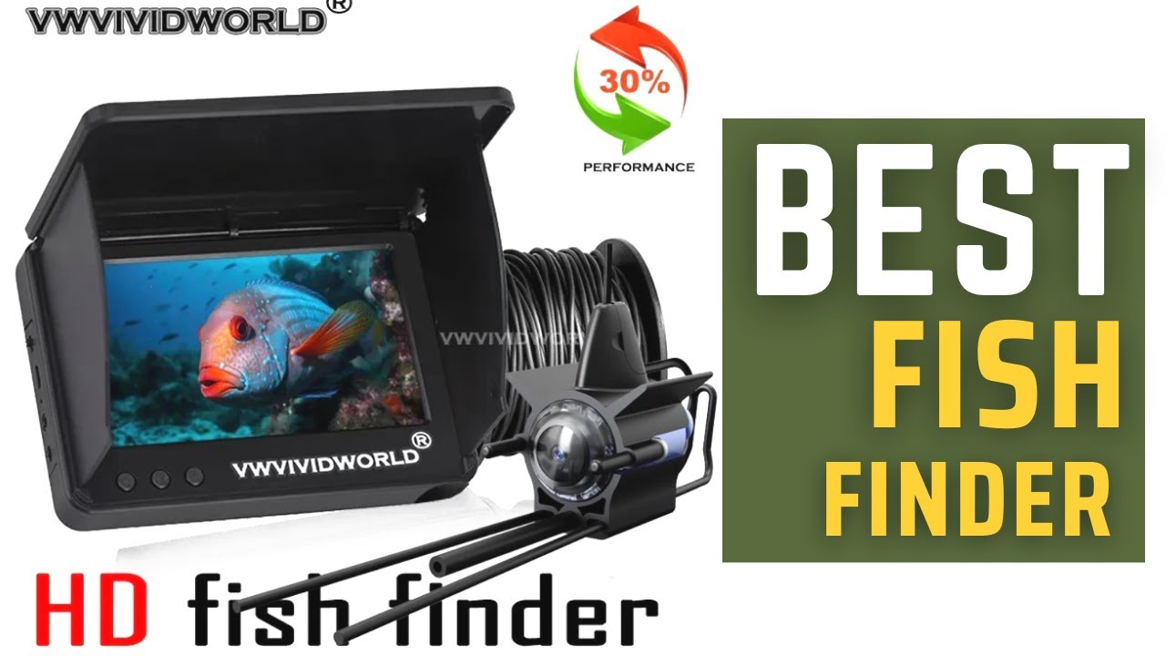 Portable Video Fish Finder LCD 5.0/4.3 Pouces Affichage Sous-Marine 220° Caméra De Pêche Étanche IPS 1080P 9 Heures Endurance Vision Nocturne DéTecteur De Poissons Sous-Marin éTanche(20m line 4.3 inch