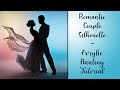 Romantic Couple Silhouette Acrylic Painting LIVE Tutorial