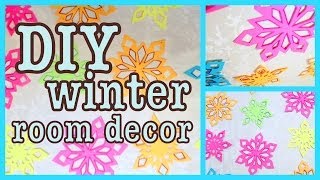 DIY Winter Room Decor Snowflake Wall Art