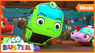 Halloween! Glow in the Dark Zombie | Go Buster  Bus Cartoons & Kids Stories