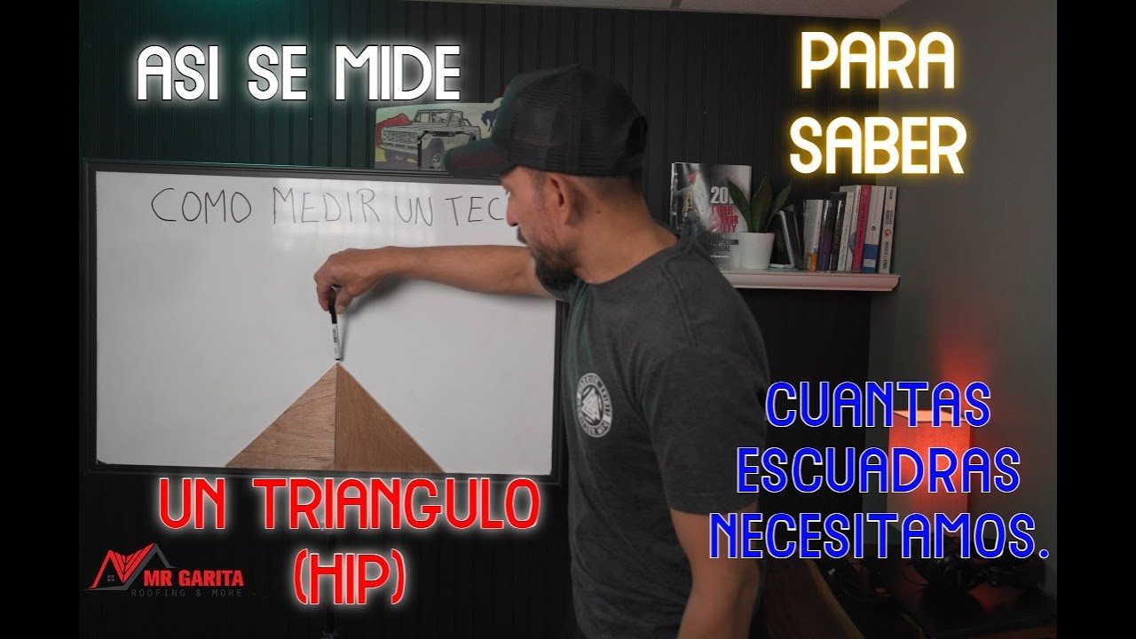 COMO medir un TRIANGULO para saber cuanta teja necesitamos. YouTube