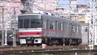 名鉄5000系重連 枇杷島分岐点通過