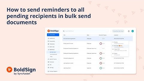 How to Send Reminders to All Pending Recipients in Bulk Send Documents