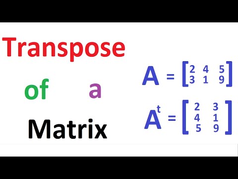Transpose of a Matrix