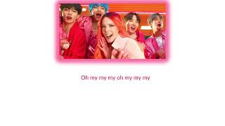 BTS boy with luv color coded lyrics